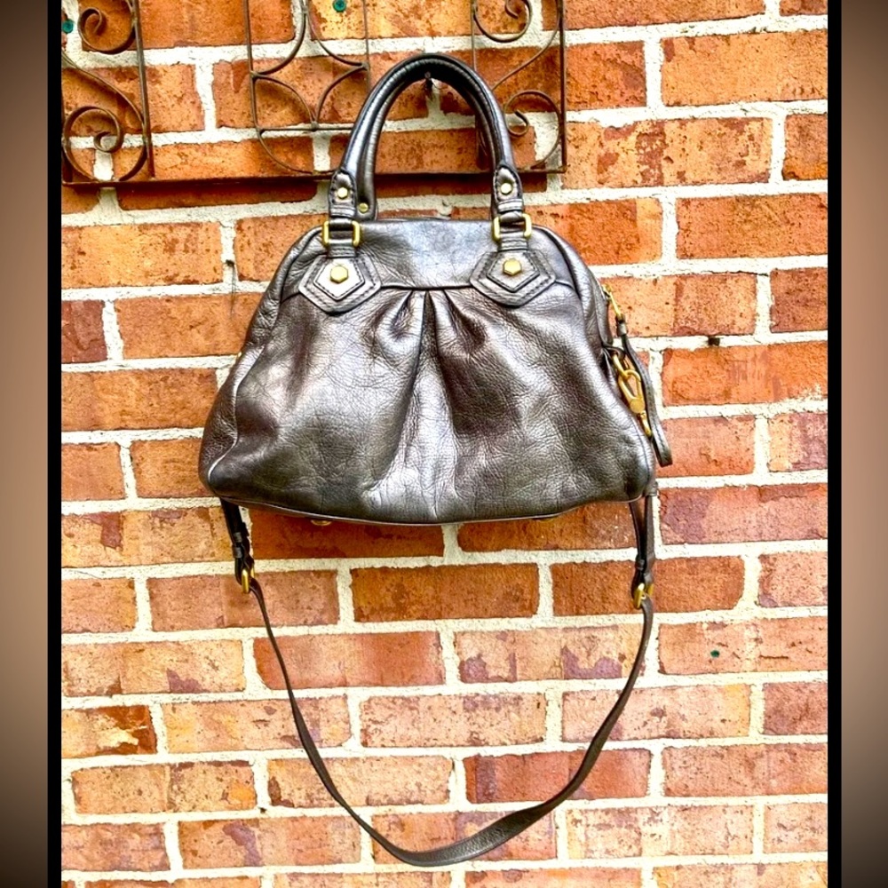 MARC BY MARC JACOBS metallic shoulder bag brushed silver